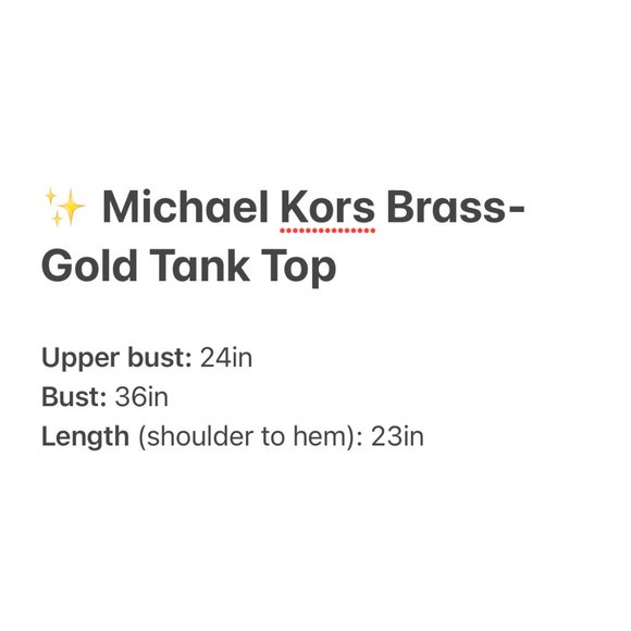 Michael Kors Vintage Gold Tank Top Blouse - Picture 10 of 11